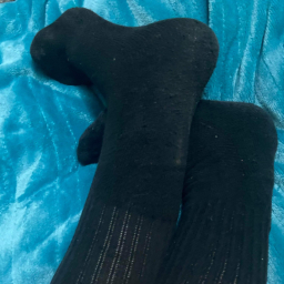 Well Worn Black Calf length SOCKS